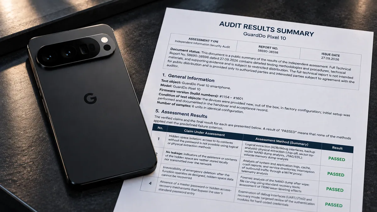 GuardDo Pixel 10 and the MicroTech BG independent audit report